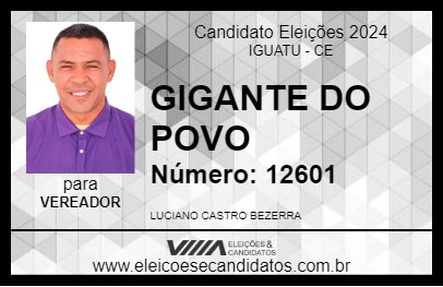 Candidato GIGANTE DO POVO 2024 - IGUATU - Eleições