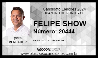 Candidato FELIPE SHOW 2024 - JUAZEIRO DO NORTE - Eleições