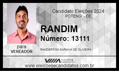 Candidato RANDIM 2024 - POTENGI - Eleições