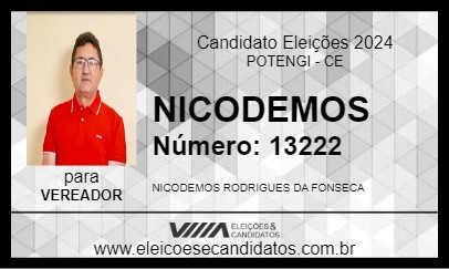 Candidato NICODEMOS 2024 - POTENGI - Eleições