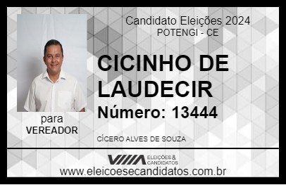 Candidato CICINHO DE LAUDECIR 2024 - POTENGI - Eleições