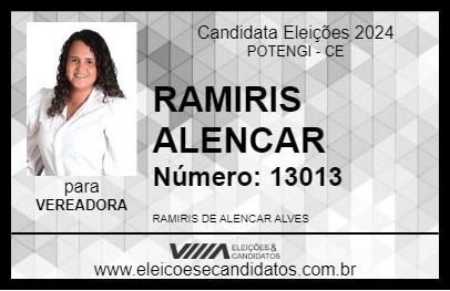 Candidato RAMIRIS ALENCAR 2024 - POTENGI - Eleições