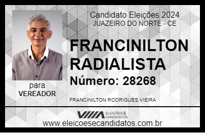 Candidato FRANCINILTON RADIALISTA 2024 - JUAZEIRO DO NORTE - Eleições