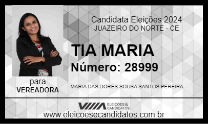 Candidato TIA MARIA 2024 - JUAZEIRO DO NORTE - Eleições