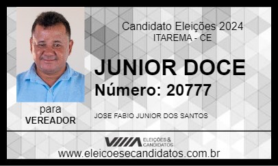 Candidato JUNIOR DOCE 2024 - ITAREMA - Eleições