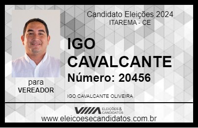 Candidato IGO CAVALCANTE 2024 - ITAREMA - Eleições