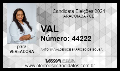 Candidato VAL 2024 - ARACOIABA - Eleições