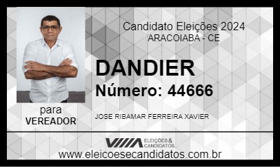 Candidato DANDIER 2024 - ARACOIABA - Eleições