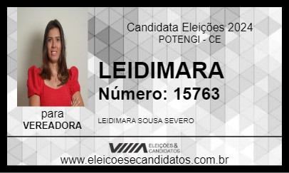 Candidato LEIDIMARA 2024 - POTENGI - Eleições