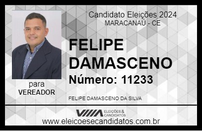 Candidato FELIPE DAMASCENO 2024 - MARACANAÚ - Eleições