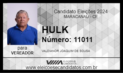 Candidato HULK 2024 - MARACANAÚ - Eleições