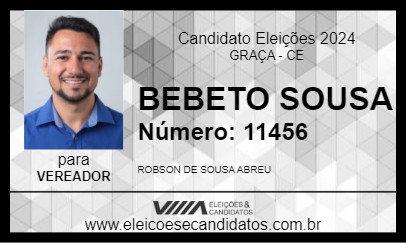 Candidato BEBETO SOUSA 2024 - GRAÇA - Eleições