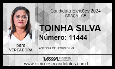 Candidato TOINHA SILVA 2024 - GRAÇA - Eleições