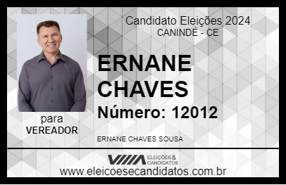 Candidato ERNANE CHAVES 2024 - CANINDÉ - Eleições