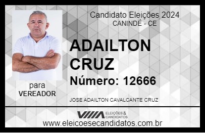 Candidato ADAILTON CRUZ 2024 - CANINDÉ - Eleições