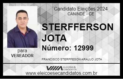 Candidato STERFFSON JOTA 2024 - CANINDÉ - Eleições