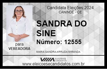 Candidato SANDRA DO SINE 2024 - CANINDÉ - Eleições