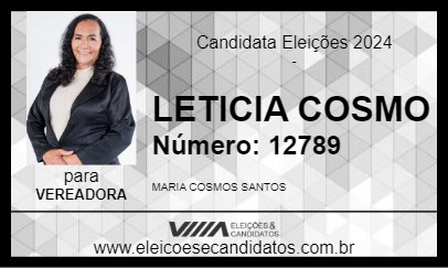 Candidato LETICIA COSMO 2024 - CANINDÉ - Eleições