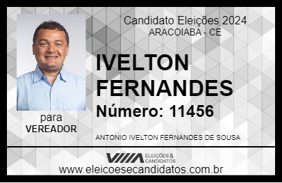 Candidato IVELTON FERNANDES 2024 - ARACOIABA - Eleições