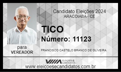 Candidato TICO 2024 - ARACOIABA - Eleições