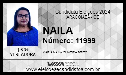 Candidato NAILA 2024 - ARACOIABA - Eleições