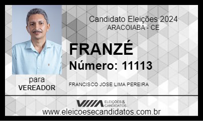 Candidato FRANZÉ 2024 - ARACOIABA - Eleições