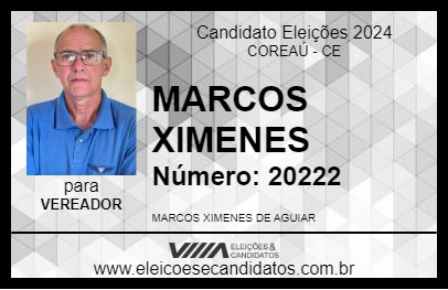 Candidato MARCOS XIMENES 2024 - COREAÚ - Eleições