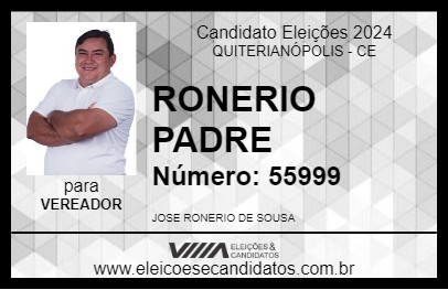 Candidato RONERIO PADRE 2024 - QUITERIANÓPOLIS - Eleições