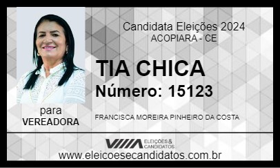 Candidato TIA CHICA 2024 - ACOPIARA - Eleições