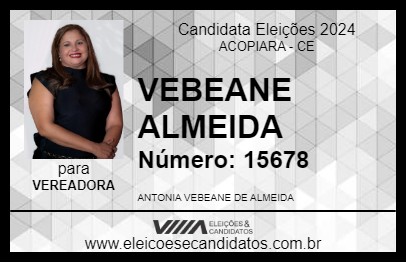 Candidato VEBEANE ALMEIDA 2024 - ACOPIARA - Eleições