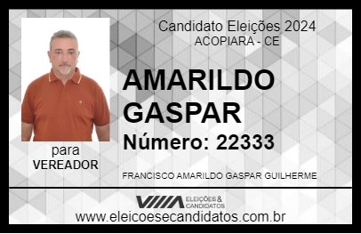 Candidato AMARILDO GASPAR 2024 - ACOPIARA - Eleições