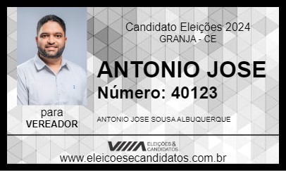 Candidato ANTONIO JOSE 2024 - GRANJA - Eleições