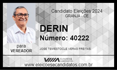 Candidato DERIN 2024 - GRANJA - Eleições