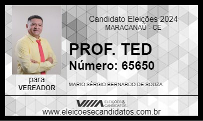 Candidato PROF. TED 2024 - MARACANAÚ - Eleições