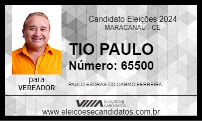 Candidato TIO PAULO 2024 - MARACANAÚ - Eleições