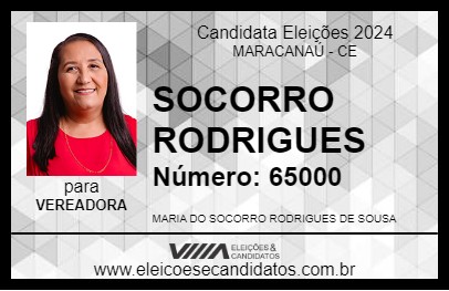 Candidato SOCORRO RODRIGUES 2024 - MARACANAÚ - Eleições