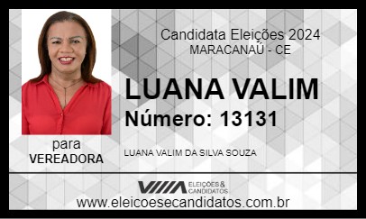 Candidato LUANA VALIM 2024 - MARACANAÚ - Eleições