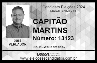 Candidato CAPITÃO MARTINS 2024 - MARACANAÚ - Eleições