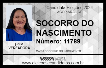 Candidato SOCORRO DO NASCIMENTO 2024 - ACOPIARA - Eleições