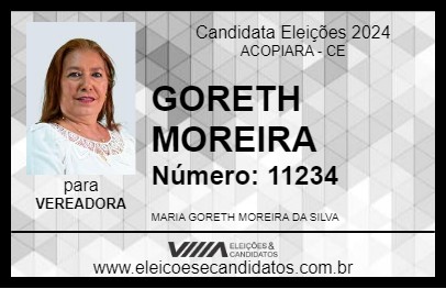 Candidato GORETH MOREIRA 2024 - ACOPIARA - Eleições