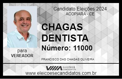 Candidato CHAGAS DENTISTA 2024 - ACOPIARA - Eleições