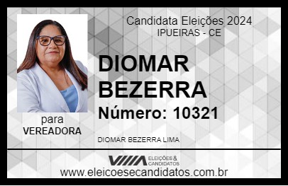 Candidato DIOMAR BEZERRA 2024 - IPUEIRAS - Eleições