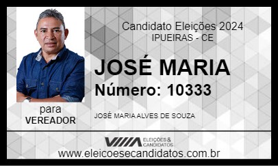 Candidato JOSÉ MARIA 2024 - IPUEIRAS - Eleições