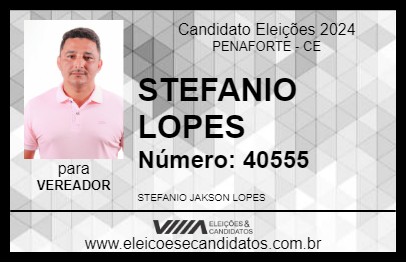 Candidato STEFANIO LOPES 2024 - PENAFORTE - Eleições