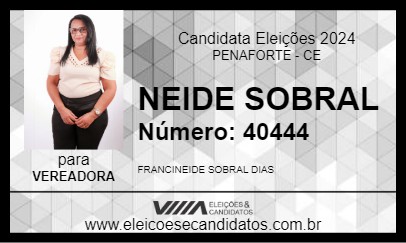 Candidato NEIDE SOBRAL 2024 - PENAFORTE - Eleições