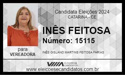 Candidato INÊS FEITOSA 2024 - CATARINA - Eleições