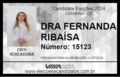 Candidato DRA FERNANDA RIBAÍSA 2024 - CATARINA - Eleições