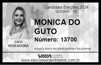 Candidato MONICA DO GUTO 2024 - QUIXADÁ - Eleições