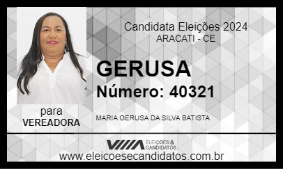 Candidato GERUSA 2024 - ARACATI - Eleições