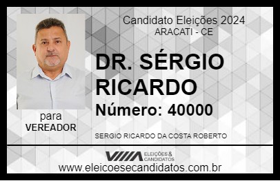 Candidato DR. SÉRGIO RICARDO 2024 - ARACATI - Eleições